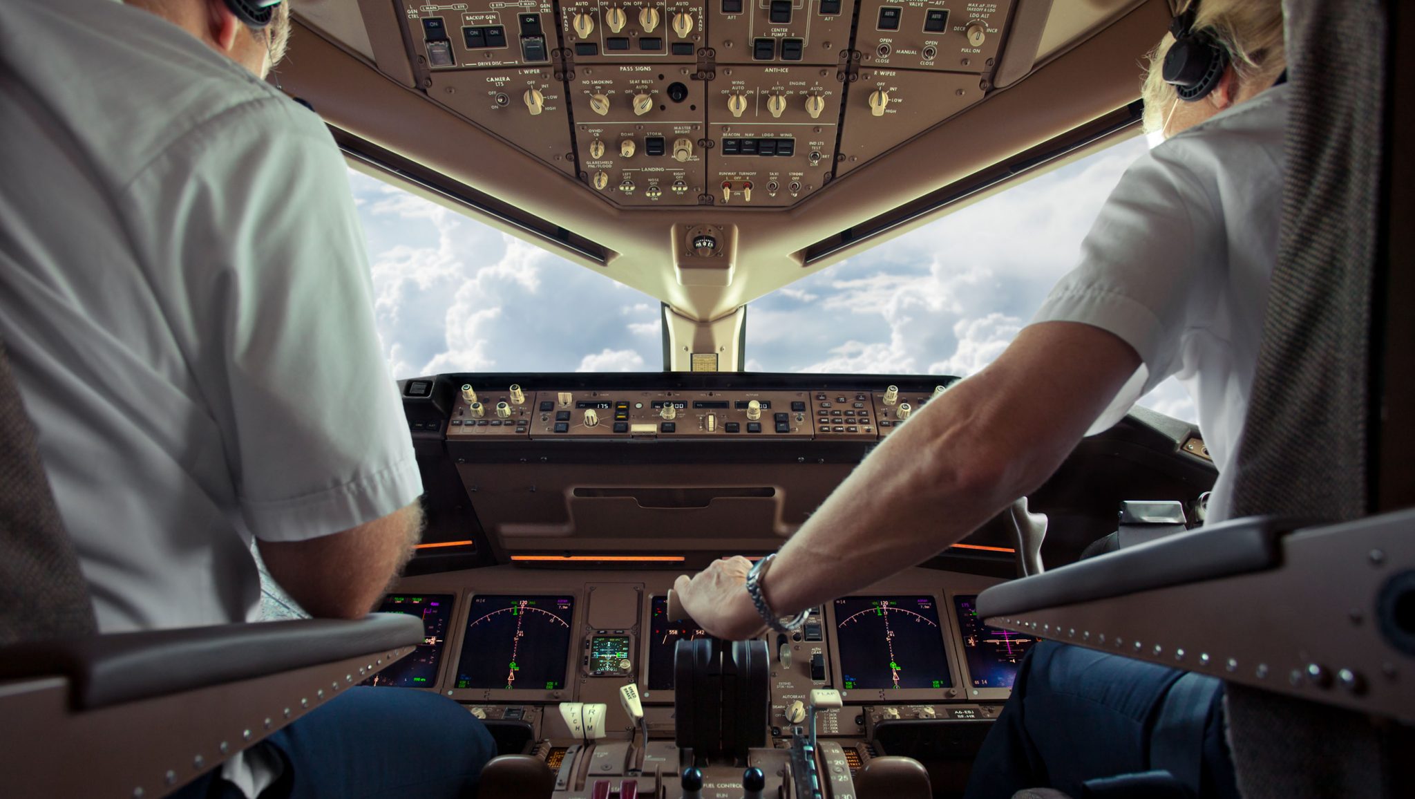 airline cockpit